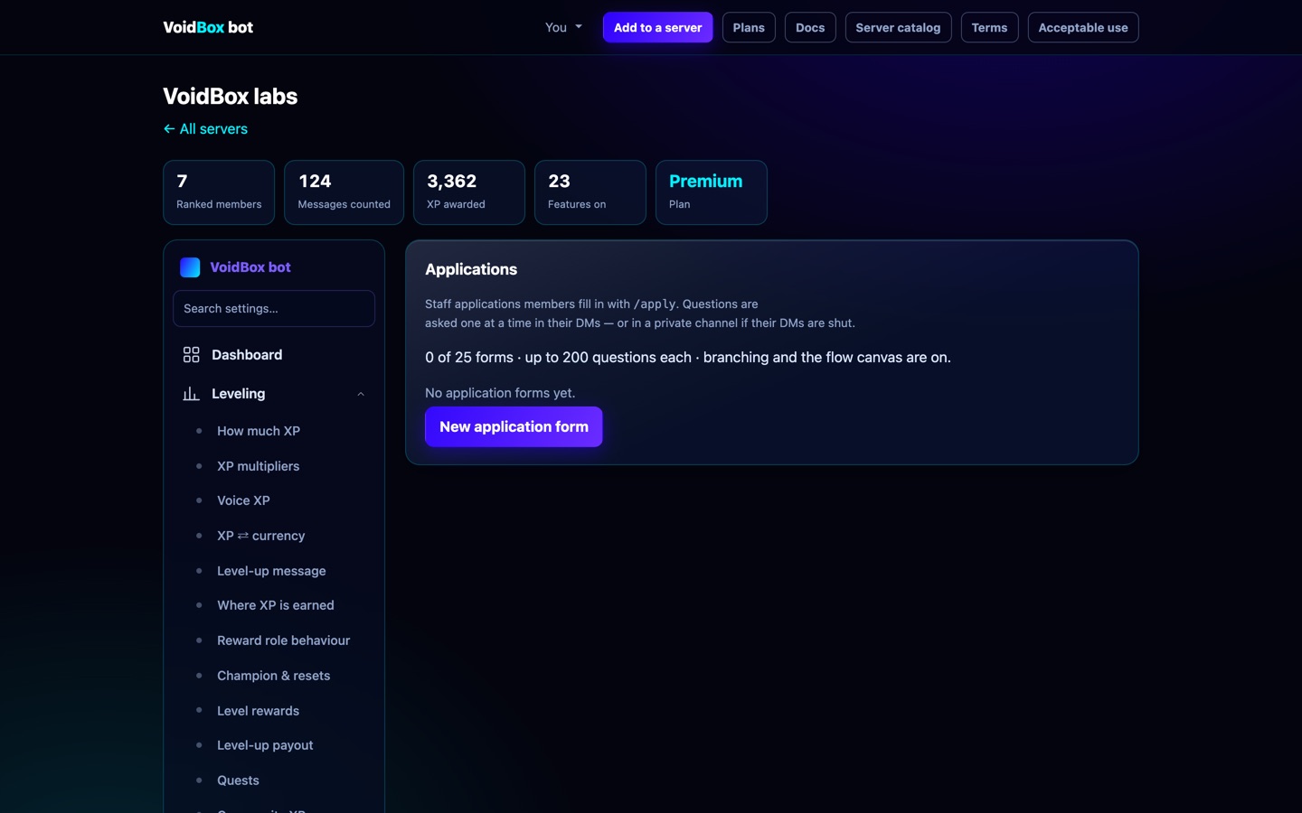 Application form builder