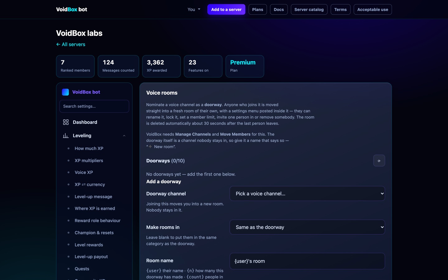 Voice hub configuration